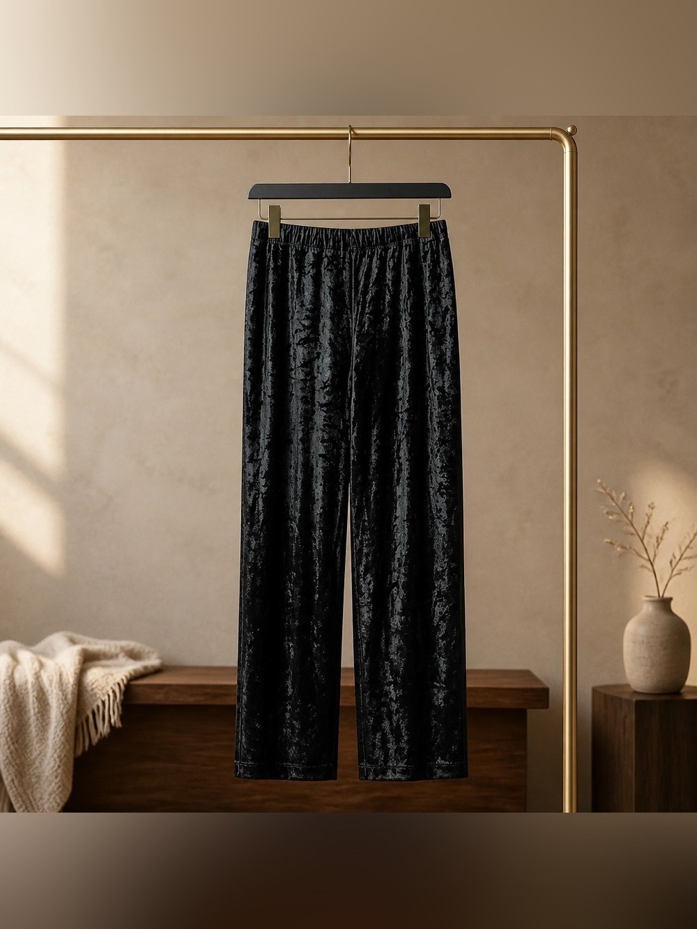 From Spa by Chicos Teal Velvet Pants (size 1) Like New - Picture 10 of 10
